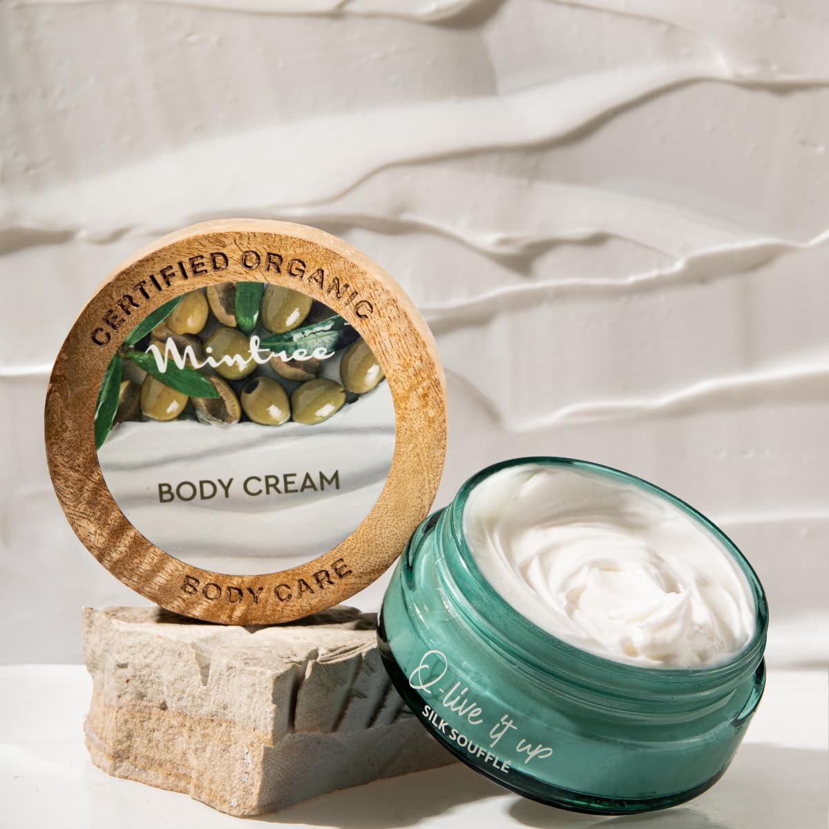 

Mintree Olive Moisturizing Body Butter for Dry Skin, Up to 72 Hour Hydrating, Tan Removal and Skin Brightening | Softening and Nourishing Body Cre