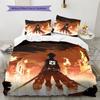 Attack On Titan Pattern Bedding Quilt Set  Home Decoration  Gift (1 * Duvet Cover + 2 * Pillowcase  Without Core)