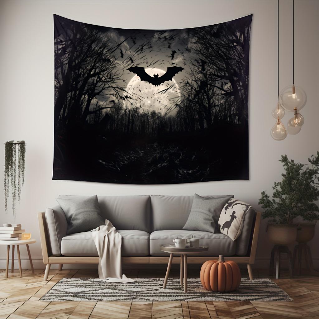 

VIKAMA Halloween Tapestry DarkThemed Bat Wall Hanging Living Room Bedroom Decor Tapestry Home Decor 74x94cm(29x37in)