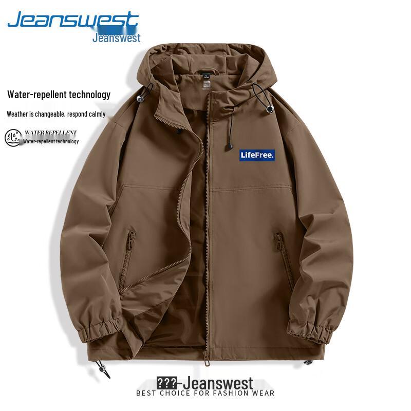 

Jeanswest Unisex Loose Fit Windproof Waterproof Hooded Jacket M