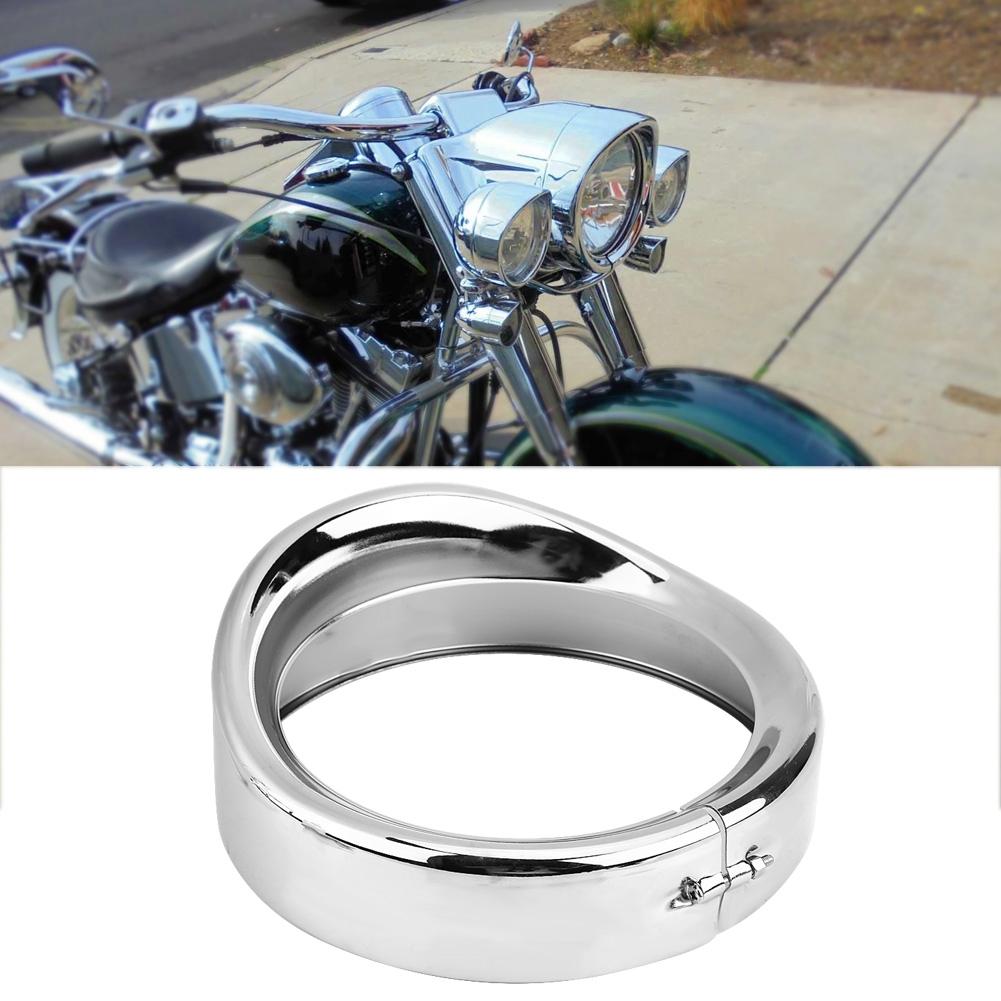 7 Inches Touring Softail Visor Headlight Head Lamp Light Trim Beauty Ring