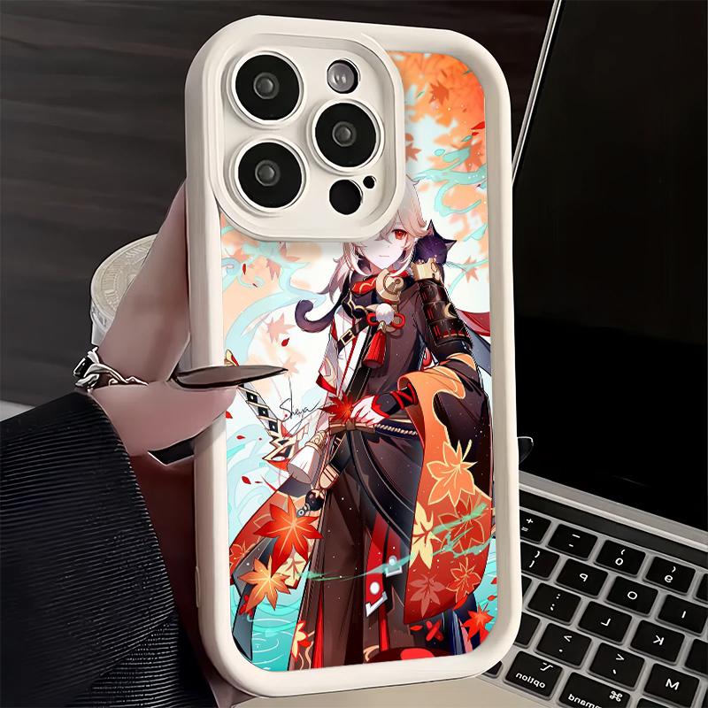 Phone Case for iPhone 17 Air 16E 15 16 Pro Max Genshin Impact Kazuha Cover 14 Plus 13 12 Mini Soft Shell Silicone Fundas