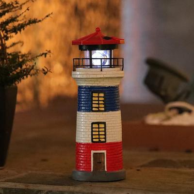 Lighthouse Shape Solar LED Light Garden Fence Yard Outdoor Decor Beacon Lamp Solar Led Light Outdoor Lighting Garden Decoration