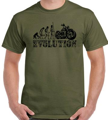 MOTORRAD Evolution Lustiges Biker Motorrad Indisches Harley Bike Unisex T-Shirt