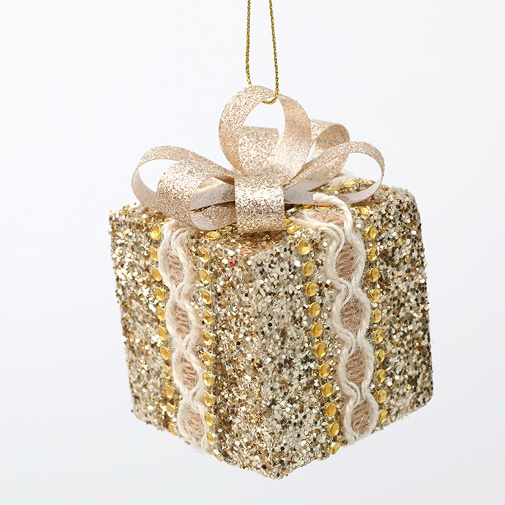 2/3PCS Decorative Box Ornaments for Christmas Tree Decoration Boxes Festive Colorful Decorations