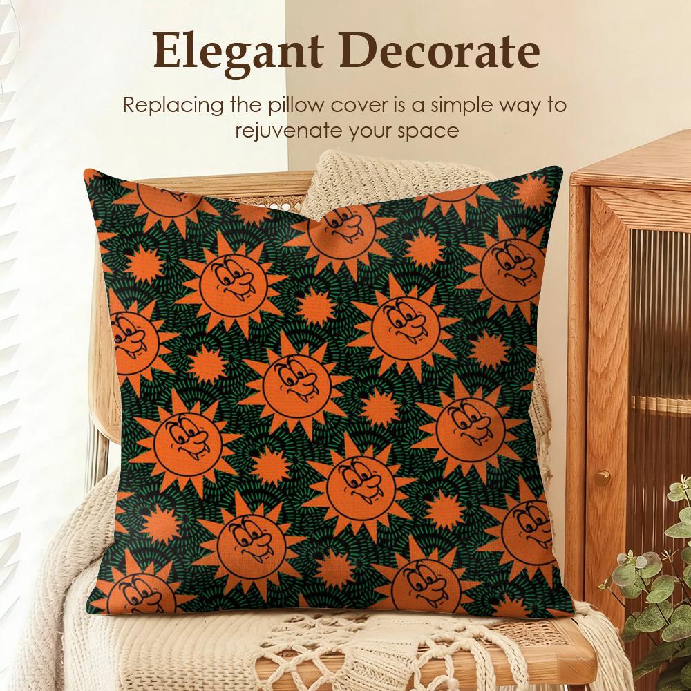 FFeid Luna Rapper Pattern Cushion Cover Natural Linen Organic Fabric DoubleSided Printing Sofa Home Decor Gift Pillow Case