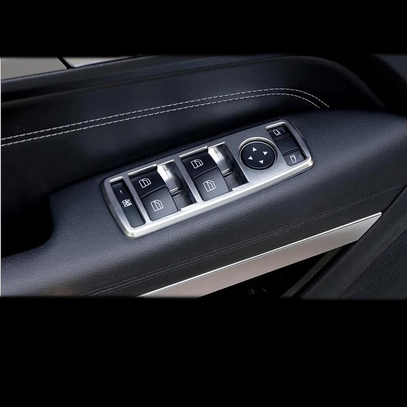 Car Accessories For Benz E Class Coupe W207 C207 2009-2016 5pcs Interior Car Decor Car TrimInner Armrest Window Switch Cover