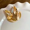 Light Luxury Twisted Leaf Earrings Exaggerated Design Ladies' Earrings Big Stud Earrings  Party