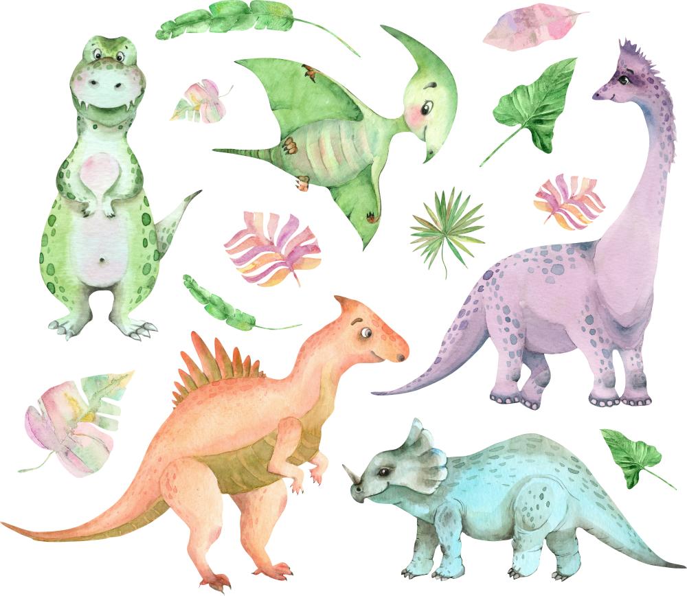 Set of Decorative Stickers for Children - Dinosaurs