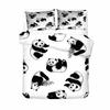 Kids Cartoon Duvet Cover Set Pink Black White Lovely Panda AU Single ,US Full Double Single Comforter Bedding Sets for Bedroom