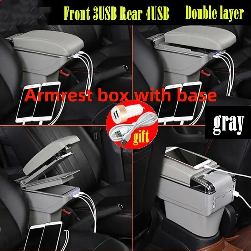 For Ibiza 6j Ibiza 6L Armrest Box For Seat Ibiza Car Armrest Central Storage Box Retrofit with USB Interior Car Accessories