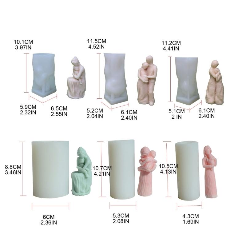Mother Hug Kid Candle Mold Silicone Craft Mold Silicone Texture Hand-Making Tool for DIY Hand-Making Candle Soap Crafts