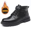 Martin Boots Men's Winter Men's Shoes 2025 New High-top Casual Velvet Leather Boots Trendy Versatile Retro Tooling Short Boots