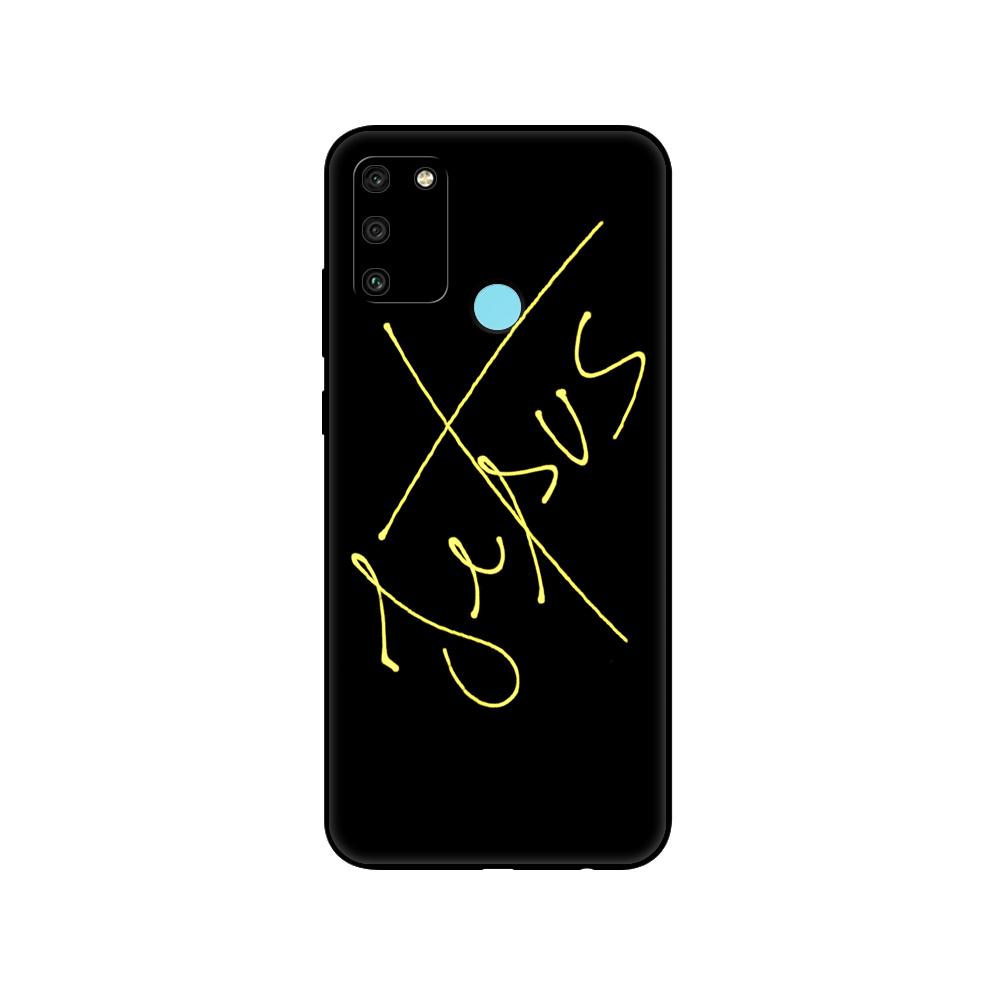 Black Tpu Case For Huawei Honor 8a Prime 8s Prime 9 Lite Honor 9A 9C 9X Premium 9x Pro 9S Case Cover Christ Jesus Cross
