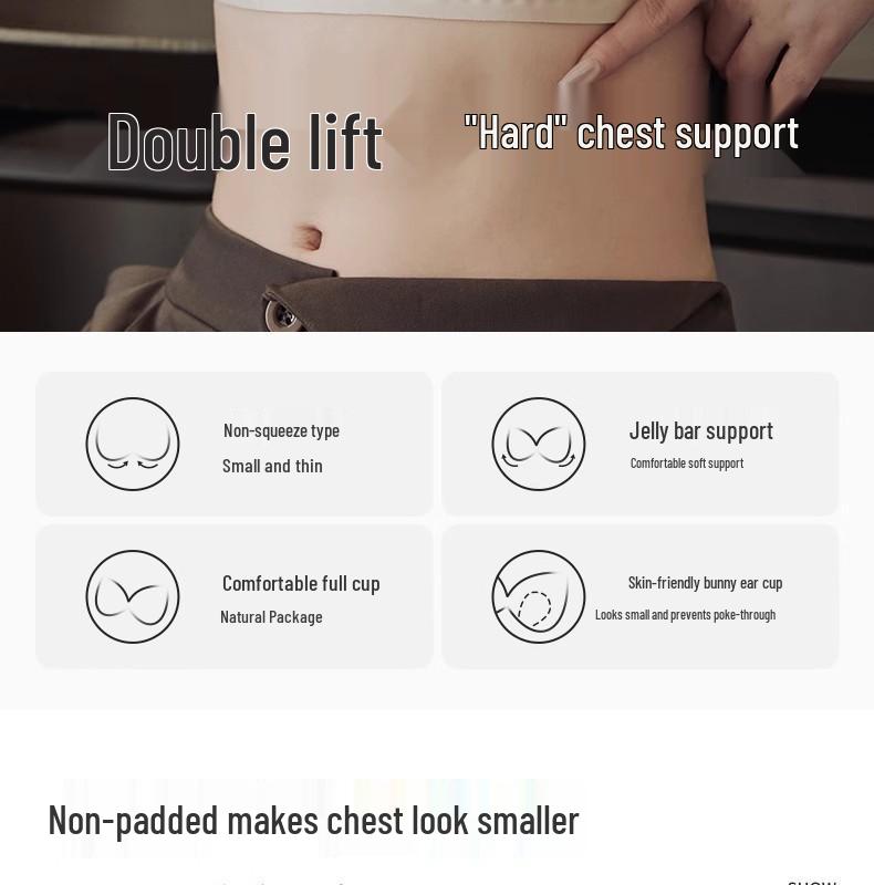 Seidennahtloser Übergrößen Bügelloser Minimizer Push-Up BH für Damen