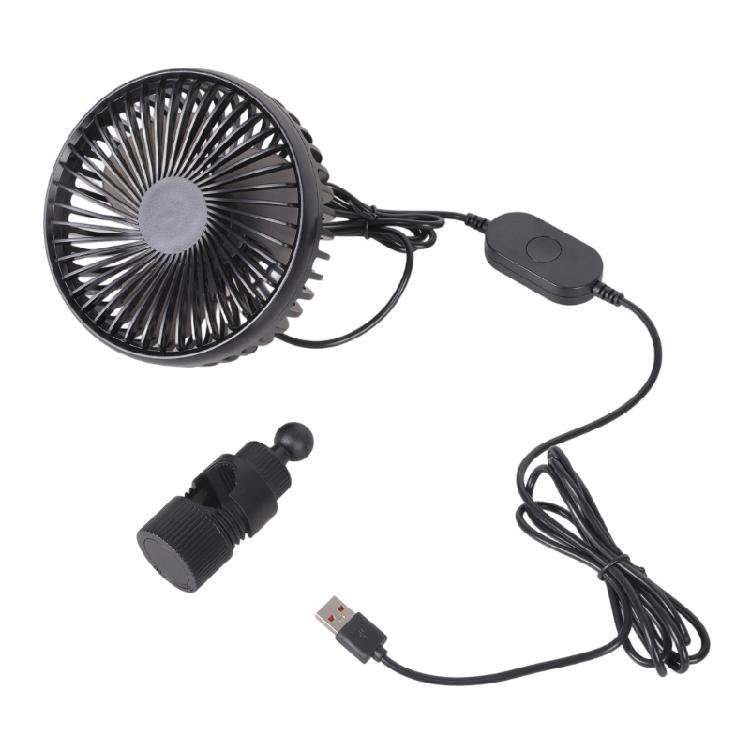 

3-Speed USB Operated Car Fan 13cm Diameter Vehicle Cooling Fan With 2.4 Meter Cord Ideal For Travel & Daily 1