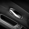 Carbon Fiber Car Interior Door Handle Cover Door Decoration Bowl Stickers For BMW 5 Series Accessories E60 E61 F10 2005-2010