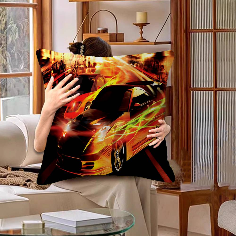 Movie F-Fast Cool Furious Pillow Gift Home Office Decoration Bedroom Sofa Car Cushion Cover case 45x45