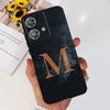 For Motorola Edge 40 Neo Case 26 Letters Black Pink Pattern Back Case For Moto Edge 40 5G 40Neo Soft TPU Silicone Stylish Bumper