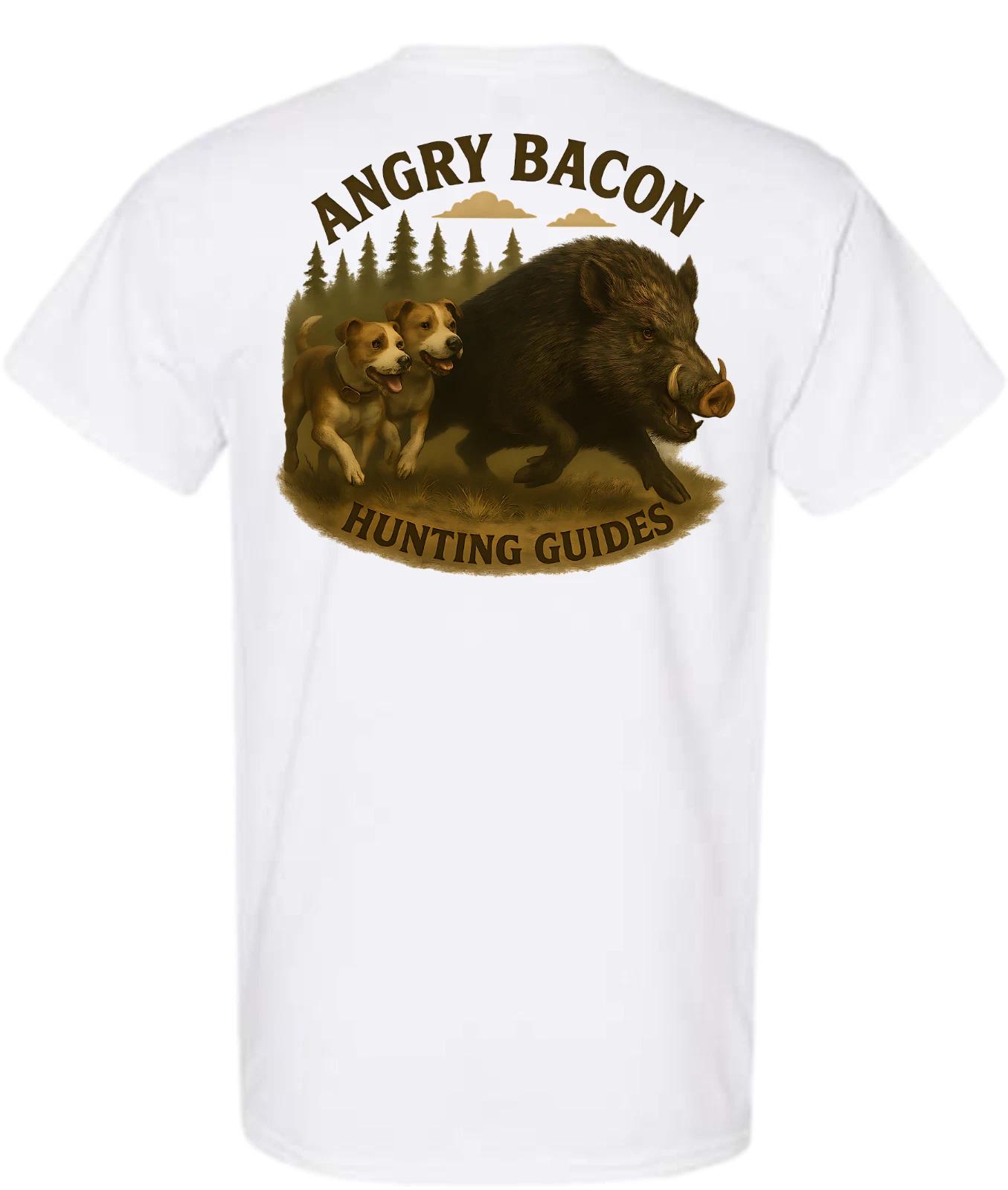 Angry Bacon Hunting Guides Short Sleeve T-Shirt L