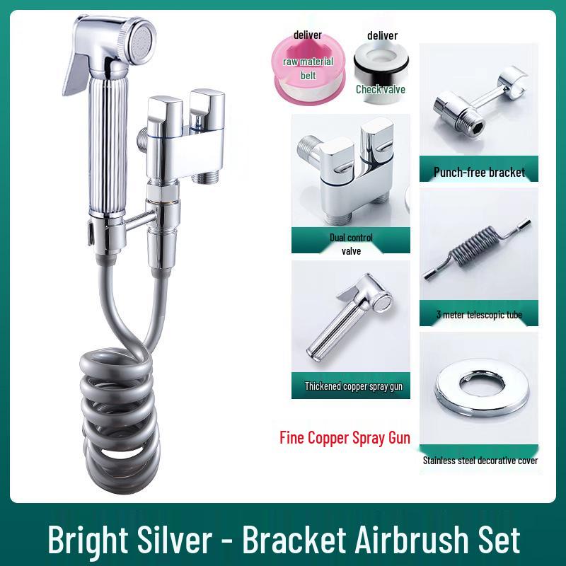 All-Copper Bidet Set with Pressurized Spray Gun for Bathroom