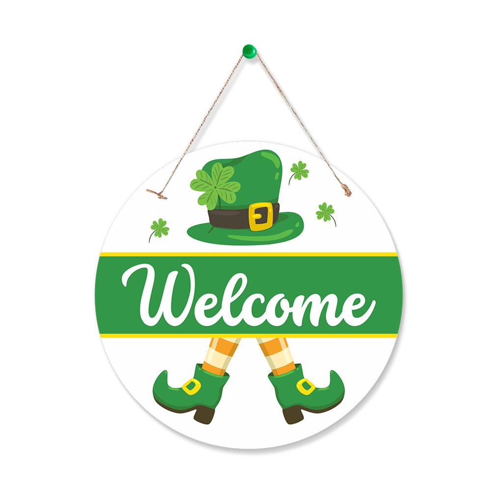 Quality Luck Leaves Door Sign Add Vibrantly Holiday Spirits to Porch or Entryway Irish Hanging Door Decorations