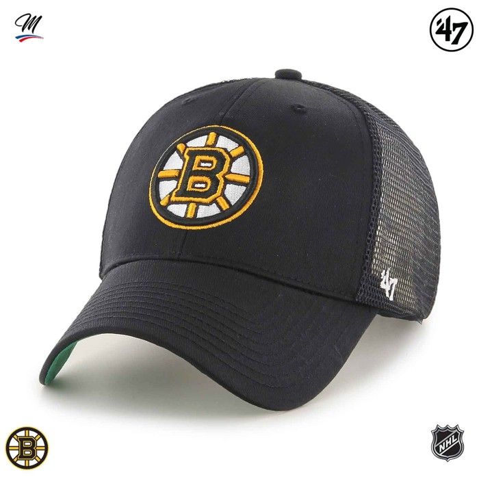 Casquette Ajustable 47 Brand - BRANSON Boston Bruins Noir - Hockey Sur Glace - Adulte - Homme