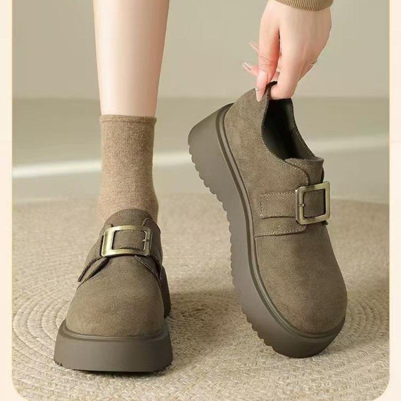 Fashion Fashion Platform Women Flats Shoes Designer Elegant Buckle Sneaker 2025 New Autumn Cozy Shoes Running Casual Zapatillas De Mujer