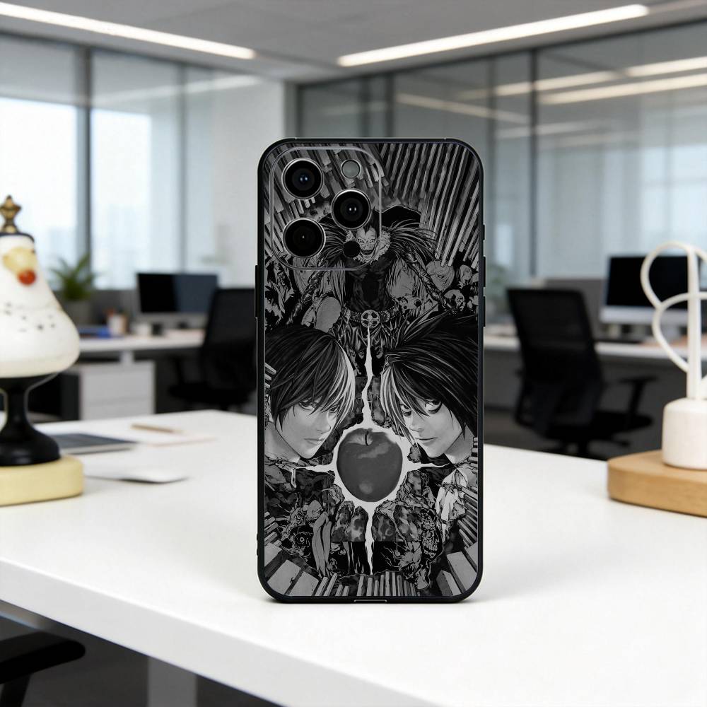D-Death N-Note L Lawliet-DNLL Phone Case For iPhone 17,16,15,14,13,12,11 Plus,Pro Max,XS,Soft Silicone Black Cover