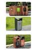 Large Stainless Steel Outdoor Trash Can for Parks and Municipal Areas