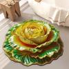 Covor de podea floral 3D, model realist de flori, covoraș de podea antiderapant, absorbant, covor de baie pentru living, dormitor, intrare, bucătărie