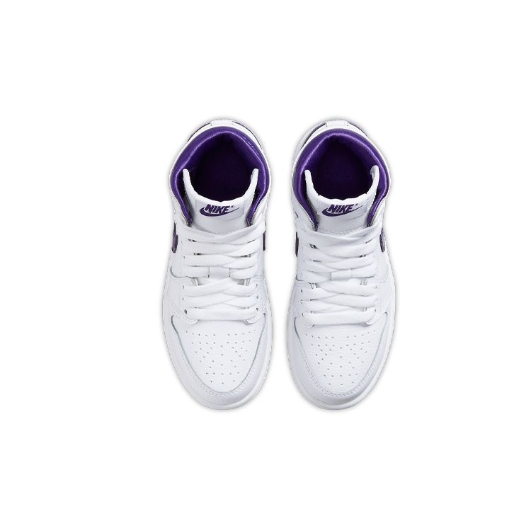 Dětské tenisky Air Jordan 1 Retro High OG PS Court Purple Bílé CU0449-151