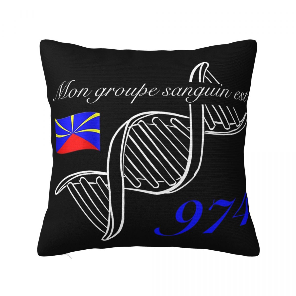 Reunion Island Flag Square Pillowcase Pillow Cover Polyester Cushion Decor Comfort Throw Pillow for Home Bedroom 30x30 cm 12x12 in