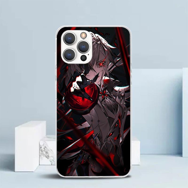 

Arlecchino Genshin Impact Soft Cover for iPhone 16 17 Air 15 14 Pro Max 16E Phone Case 13 Mini 12 11 7 SE 8 Print Pattern Fit Ca iPhone 14 Plus