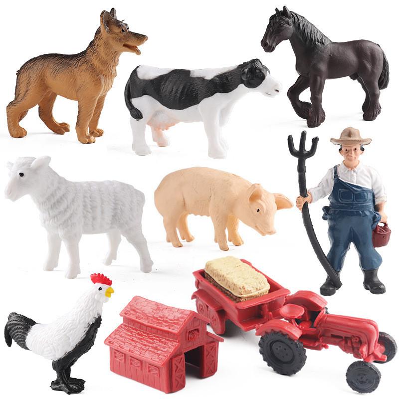 Kunststoff-Bauernhoftierfiguren-Set Mit Realistischem Design Für Pädagogisches Spiel Und Sammler