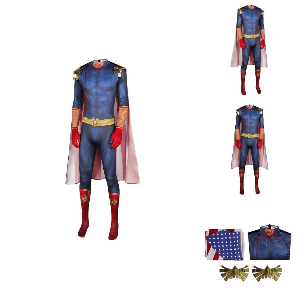 Blue Homelander Cosplay Costume For The Boys Featuring Comfortable Fabric Design