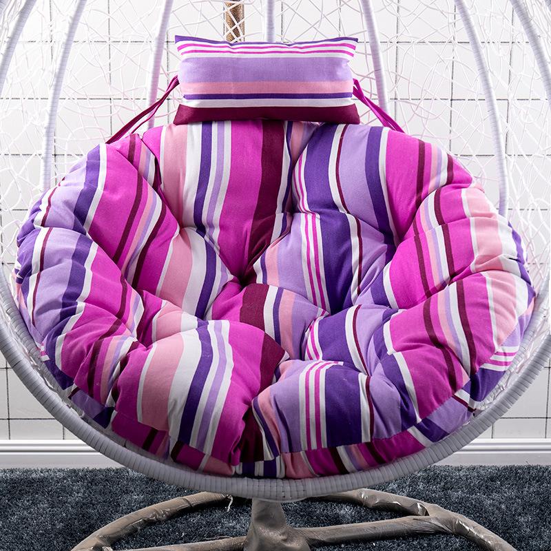 Verdickte Papasan Hängesessel Kissen Weiches Polsterkissen mit Kopfstütze für Haus Garten Innen Außen Hängesessel Schaukelsitz