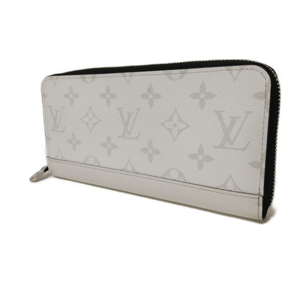 Used 12564 Zippy Wallet Horizontal M14127 7940 Japan Exclusive RFID IC Chip Taiga Rama Monogram Optic White Men's from