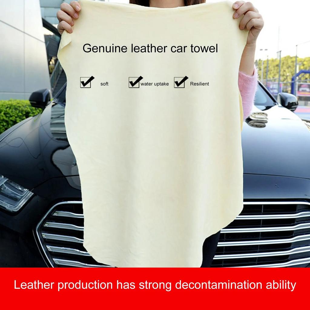 Natural Chamois Car Care Cleaning Cloth Genuine Sheepskin Wash Rag Suede Ultra Absorbent Quick Dry Towels For Car Wash Accessory