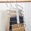 Hanging Hole Foldable Pants Hangers Stainless Steel Clothes Rack Organizer  Scarf