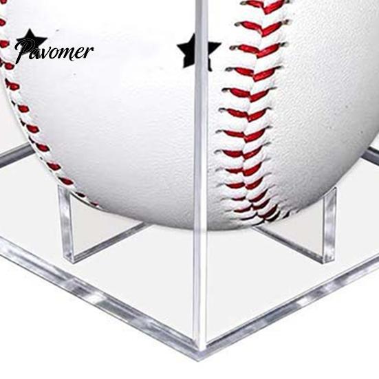 Sleek Acrylic Baseball Display 2Pcs Case Transparent Cube UV Protected Basketball Holder Golf Tennis Billiard Storage Box