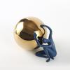Nordic Light Luxury Sitting Posture Holding Ball Figure Ornaments Home Living Room Study Room Model Room Sales Office Hotel Soft Decorations