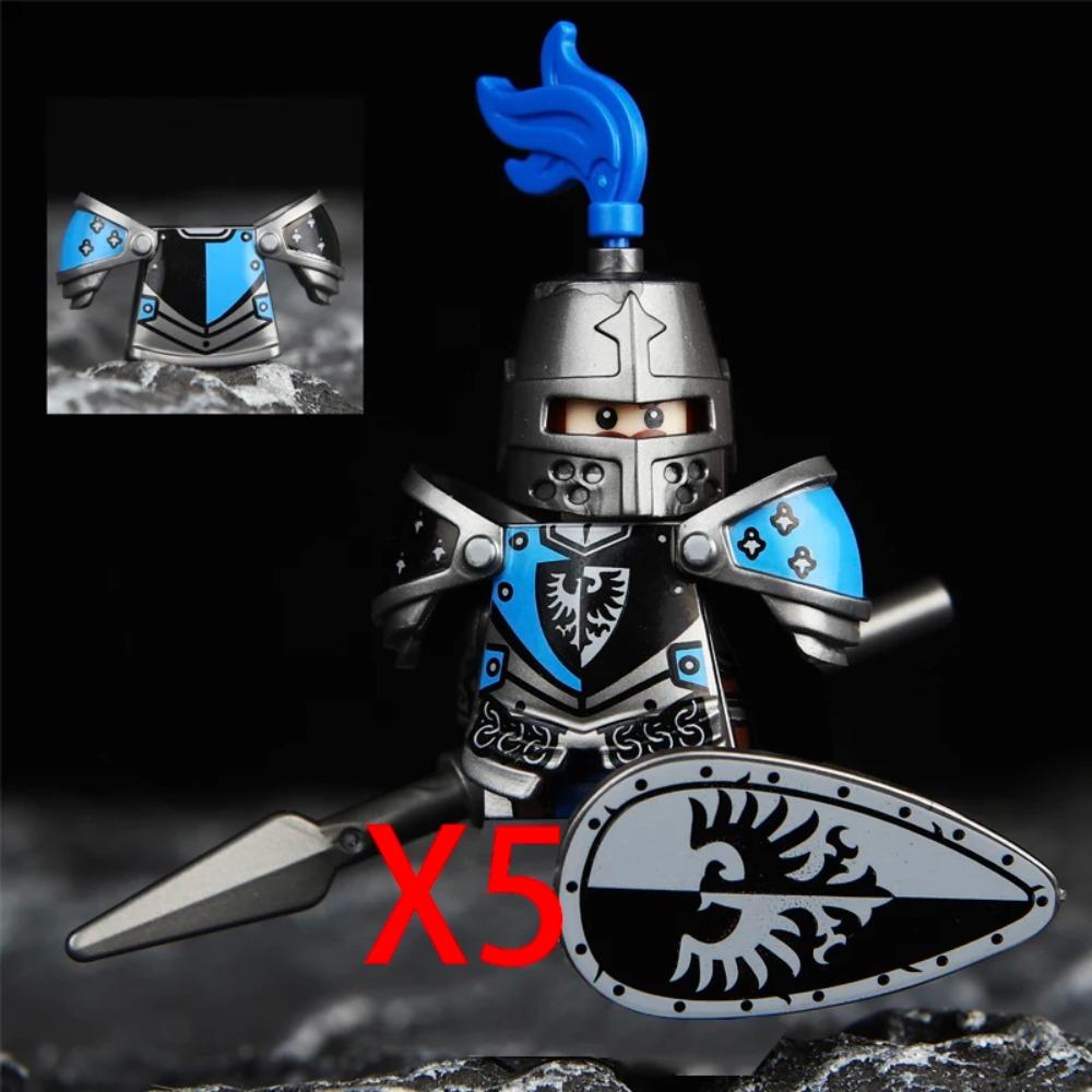 Figuras de Soldados de Castelo Militar Medieval Blocos de Construção Roma Cavaleiro Leão Arma Guerreiro Espada Infantaria Capacete Modelo Tijolos Brinquedos