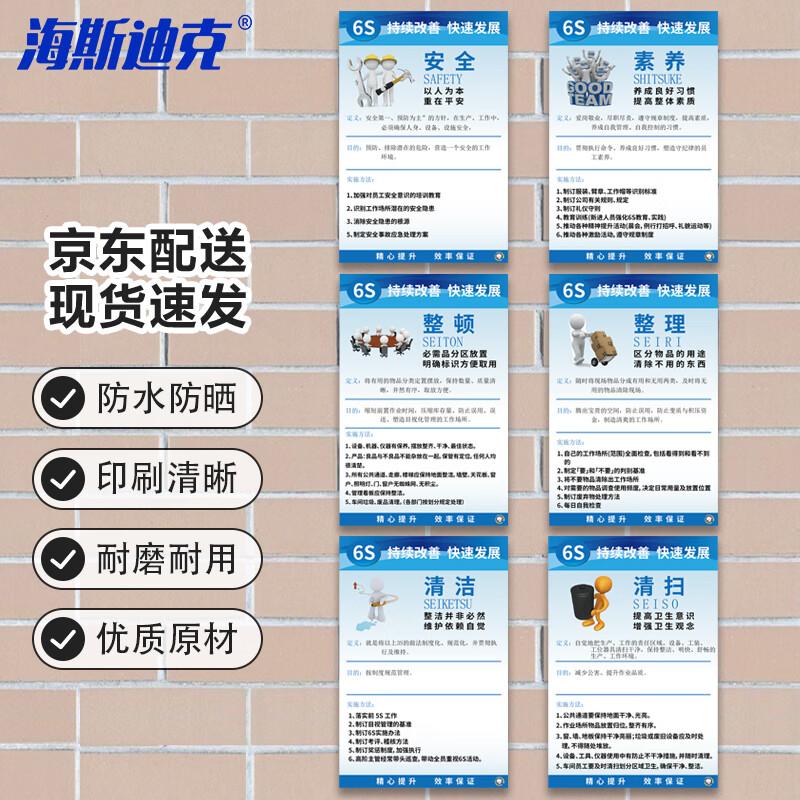 Haistik HKT-63 6S Safety Management Sign Set 40x60cm (6-piece set)