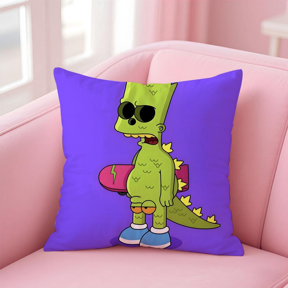 The Simpsons catoon cool TS Cushion Cover Comfortable Reversible Pillow Cover Ideal for Car Sofa Bedroom & Beyond