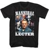 Mlčení jehňátek Film Hannibal Lecter Fotokoláž Pánské tričko