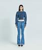 51Peosenteupoumeon Metal Logo Crop Knit - Blue (Woman)