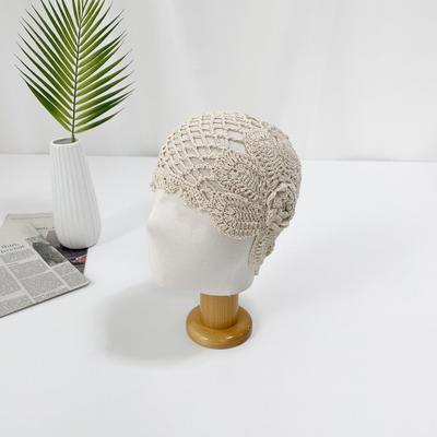 Cappello a Cuffia in Maglia a Rete Floreale Quotidiano da Donna e Uomo