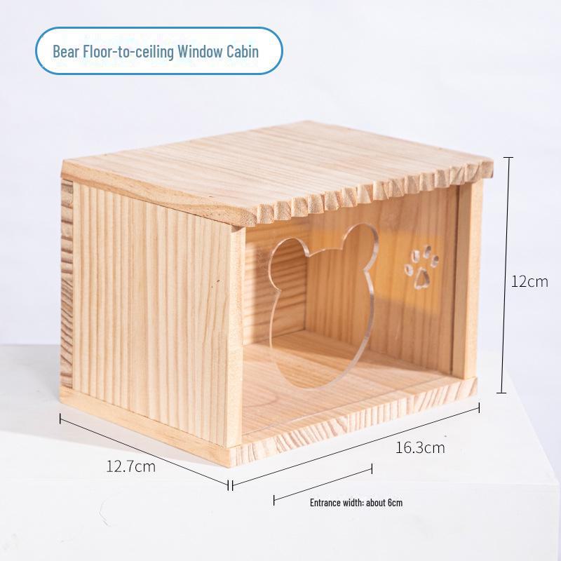 

Убежище для хомяков из цельного дерева и акрила: Четыре сезона Универсальный Маленький Дом