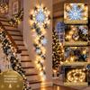 Snowflake Shape Christmas Wall Hanging Light  Christmas Wall Window Entryway